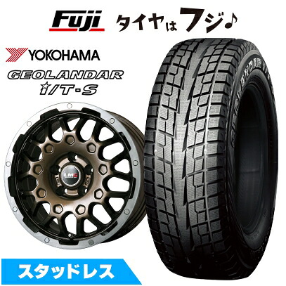 【新品国産車用5穴114.3】 スタッドレスタイヤ ホイール4本セット 215/60R17 ヨコハマ ジオランダー I/T-S G073 レアマイスター LMG MS-9W ブロンズリムポリッシュ 6.5J 17インチ(送料無料)｜フジ スペシャルセレクション