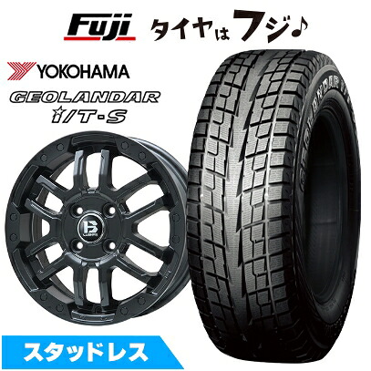 【新品】30系アルファード/ヴェルファイア等 スタッドレスタイヤ ホイール4本セット 215/65R16 ヨコハマ ジオランダー I/T-S G073 ビッグウエイ B-LUGNAS FRD(マットブラック) 6.5J 16インチ(送料無料)