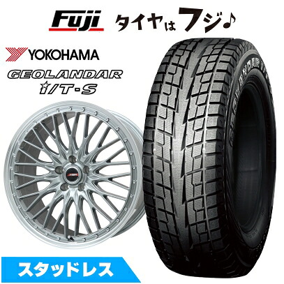 【新品国産車用5穴114.3】 スタッドレスタイヤ ホイール4本セット 215/60R17 ヨコハマ ジオランダー I/T-S G073 プレミックス MER PROMESH ダークシルバー/リムポリッシュ 7J 17インチ(送料無料)