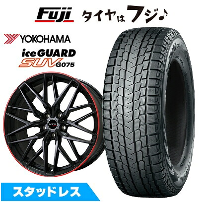 【新品】輸入車用 MINI（U25） スタッドレスタイヤ ホイール4本セット 225/60R17 ヨコハマ アイスガード SUV G075 ビッグウエイ EURO BAHN ニュルブルグMTX(マットブラック/レッドリム) 7.5J 17インチ(送料無料)｜フジ スペシャルセレクション