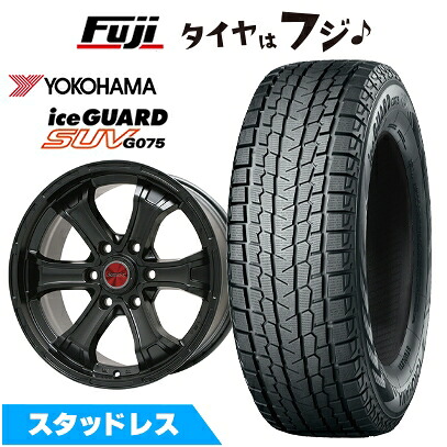 【新品】プラド/ハイラックス スタッドレスタイヤ ホイール4本セット 265/60R18 ヨコハマ アイスガード SUV G075 ビッグウエイ B-MUD K(マットブラック) トヨタ車専用 8J 18インチ(送料無料)