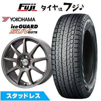 【新品国産車用5穴114.3】 スタッドレスタイヤ ホイール4本セット 235/70R16 ヨコハマ アイスガード SUV G075 レアマイスター LMスポーツ LM-QR ブロンズ/ラインポリッシュ 7J 16インチ(送料無料)|フジ スペシャルセレクション