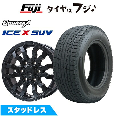 【新品】ハイエース200系 スタッドレスタイヤ ホイール4本セット 195/80R15 107/105N グリップマックス アイスX SUV BSW ブラックサイドウォール(限定) トピー ヴァブロ RR-01【限定】 6J 15インチ(送料無料)｜フジ スペシャルセレクション