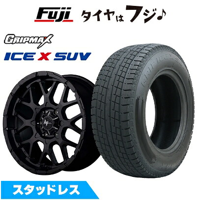 【新品】プラド/ハイラックス スタッドレスタイヤ ホイール4本セット 265/65R17 グリップマックス アイスX SUV BSW ブラックサイドウォール(限定) MID WHEELS NITRO POWER M28 バレット 8J 17インチ(送料無料)|フジ スペシャルセレクション