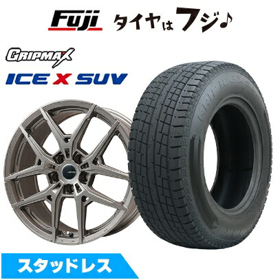 【新品】輸入車用 ボルボ（XC60） スタッドレスタイヤ ホイール4本セット 235/60R18 グリップマックス アイスX SUV BSW ブラックサイドウォール(限定) ビッグウエイ AFG VX(マットチタン) 7.5J 18インチ(送料無料)