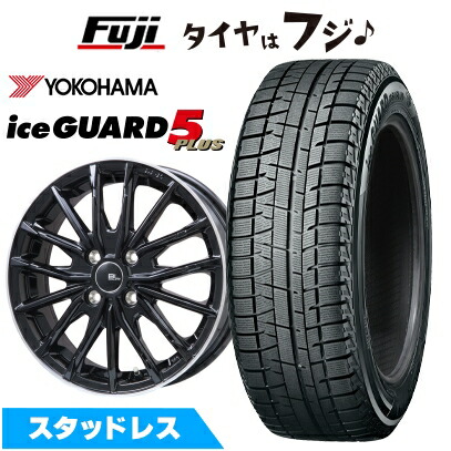 【新品 軽自動車】 スタッドレスタイヤ ホイール4本セット 135/80R12 ヨコハマ アイスガード ファイブIG50プラス ブランドルライン DF-10M グロスブラック/リムポリッシュ 3.5J 12インチ(送料無料)