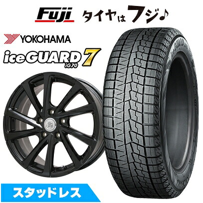 【新品国産車用5穴114.3】 スタッドレスタイヤ ホイール4本セット 225/60R17 ヨコハマ アイスガード7 セブンIG70 ブランドルライン ボレアノ10 パールブラック 7J 17インチ(送料無料)｜フジ スペシャルセレクション