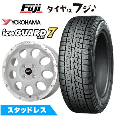 【新品 軽自動車】ソリオ スタッドレスタイヤ ホイール4本セット 165/70R14 ヨコハマ アイスガード7 セブンIG70 レアマイスター LMG CS-9 ホワイトリムポリッシュ 4.5J 14インチ(送料無料) ※コンパクトカー装着不可｜フジ スペシャルセレクション