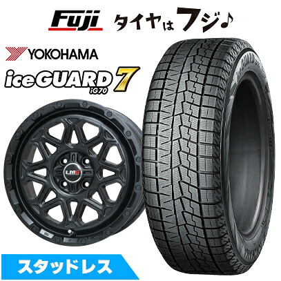 【新品 軽自動車】ハスラー デリカミニ(4WD) スタッドレスタイヤ ホイール4本セット 165/60R15 ヨコハマ アイスガード7 セブンIG70 レアマイスター LMG モンタグナ(マットブラック) 4.5J 15インチ(送料無料)