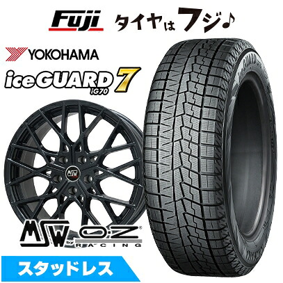 【新品】輸入車用 ベンツGLC(X254/C254) スタッドレスタイヤ ホイール4本セット 235/60R18 ヨコハマ アイスガード7 セブンIG70 MSW by OZ Racing MSW 74(グロスブラック) 8J 18インチ(送料無料)