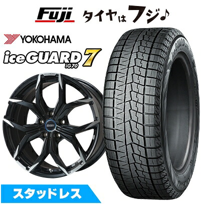 【新品】輸入車用 MINI(F65/F66) スタッドレスタイヤ ホイール4本セット 195/55R16 ヨコハマ アイスガード7 セブンIG70 ケレナーズスポーツ ミュンヘンII(ブラックポリッシュ) 6.5J 16インチ(送料無料)|フジ スペシャルセレクション