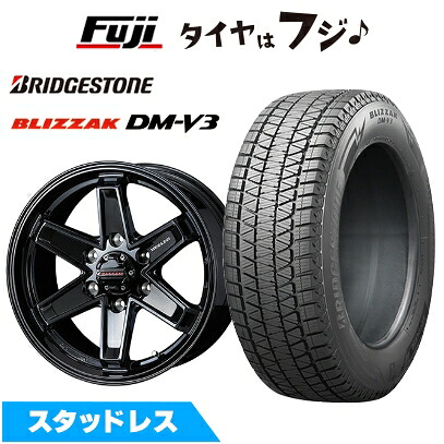 【新品】FJクルーザー スタッドレスタイヤ ホイール4本セット 265/70R17 ブリヂストン ブリザック DM-V3 WEDS ウェッズアドベンチャー キーラータクティクス グロスブラック 8J 17インチ(送料無料)｜フジ スペシャルセレクション