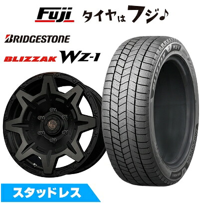 【新品】プラド/ハイラックス スタッドレスタイヤ ホイール4本セット 265/65R17 ブリヂストン ブリザック WZ-1 WEDS ウェッズ クロスオーバーガーメンツ Style M 8J 17インチ(送料無料)｜フジ スペシャルセレクション