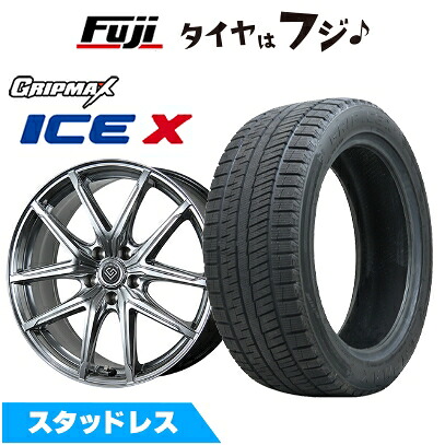 【新品】60系プリウス スタッドレスタイヤ ホイール4本セット 195/50R19 グリップマックス アイスX BSW ブラックサイドウォール(限定) トピー ロンギヌス RE-X トヨタ専 6.5J 19インチ(送料無料)