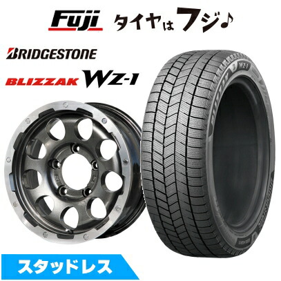【新品】ジムニー スタッドレスタイヤ ホイール4本セット 175/80R16 ブリヂストン ブリザック WZ-1 レアマイスター LMG CS-9 ガンメタリムポリッシュ 5.5J 16インチ(送料無料)