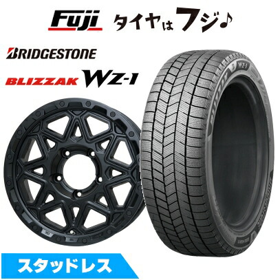 【新品】ジムニー スタッドレスタイヤ ホイール4本セット 175/80R16 ブリヂストン ブリザック WZ-1 レアマイスター LMG モンタグナ(マットブラック) 5.5J 16インチ(送料無料) 92,510円