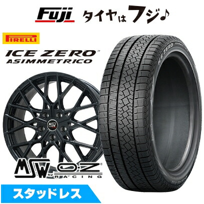 【新品】輸入車用 ベンツEクラス（W214） スタッドレスタイヤ ホイール4本セット 245/45R19 ピレリ ウィンター アイスゼロアシンメトリコ MSW by OZ Racing MSW 74(グロスブラック) 8J 19インチ(送料無料)