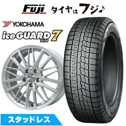 【新品】輸入車用 イヴォーク スタッドレスタイヤ ホイール4本セット 235/50R20 ヨコハマ アイスガード7 セブンIG70 ユーロアクシス ガヤW5(シルバー) 8.5J 20インチ(送料無料)