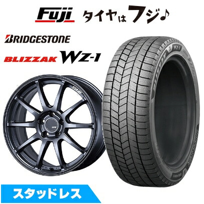 【新品国産車用5穴100】 スタッドレスタイヤ ホイール4本セット 225/40R18 ブリヂストン ブリザック WZ-1 SSR GT GTV02 グラファイトガンメタ【限定】 8.5J 18インチ(送料無料)|フジ スペシャルセレクション