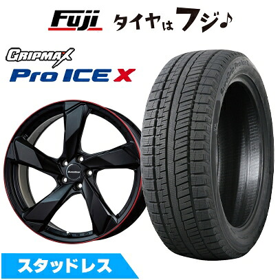 【新品】輸入車用 イヴォーク スタッドレスタイヤ ホイール4本セット 235/50R20 グリップマックス シュアグリップ PRO アイスX BSW(限定2023年製) ユーロアクシス クロスエッジ(マットブラック/レッドリム) 8.5J 20インチ(送料無料) 106,755円