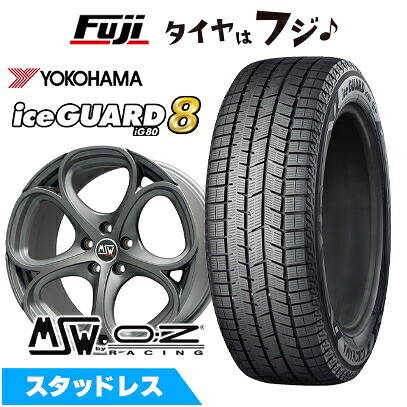 【パンク保証付き】【新品】輸入車用 ジュリエッタ スタッドレスタイヤ ホイール4本セット 225/40R18 ヨコハマ アイスガード8 エイトIG80 MSW by OZ Racing MSW 82(マットガンメタル) 8J 18インチ(送料無料)|フジ スペシャルセレクション