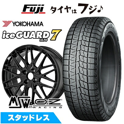 【新品】輸入車用 アバルト595 スタッドレスタイヤ ホイール4本セット 205/40R17 ヨコハマ アイスガード7 セブンIG70 MSW by OZ Racing MSW 50(グロスブラック) 7J 17インチ(送料無料)