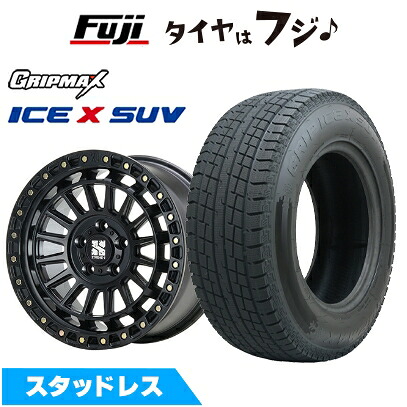 【新品】輸入車用 グランドチェロキー スタッドレスタイヤ ホイール4本セット 265/60R18 グリップマックス アイスX SUV BSW ブラックサイドウォール(限定) MLJ エクストリームJ XJ08 8J 18インチ(送料無料)|フジ スペシャルセレクション