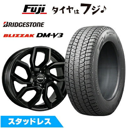 【新品】輸入車用 プジョー3008 2017- スタッドレスタイヤ ホイール4本セット 225/55R18 ブリヂストン ブリザック DM-V3 MAK アポロ 7.5J 18インチ(送料無料)｜フジ スペシャルセレクション