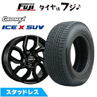 【新品】輸入車用 プジョー5008 2017- スタッドレスタイヤ ホイール4本セット 225/60R17 グリップマックス アイスX SUV BSW ブラックサイドウォール(限定) MAK アポロ 7.5J 17インチ(送料無料)