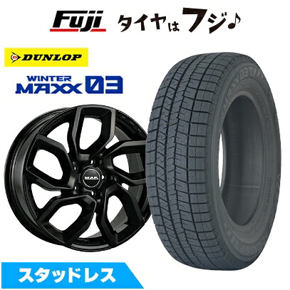 【新品】輸入車用 シトロエン ベルランゴ スタッドレスタイヤ ホイール4本セット 205/55R17 95 Q XL ダンロップ ウインターマックス 03 WM03 MAK アポロ 7.5J 17インチ(送料無料)
