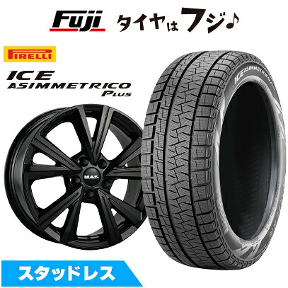 【新品】輸入車用 VW(ポロ AW) スタッドレスタイヤ ホイール4本セット 195/55R16 ピレリ ウィンター アイスアシンメトリコ プラス MAK クバーズ 6.5J 16インチ(送料無料)|フジ スペシャルセレクション