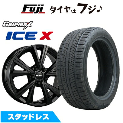 【新品】輸入車用 VW（T-Cross） スタッドレスタイヤ ホイール4本セット 205/55R17 グリップマックス アイスX BSW ブラックサイドウォール(限定) MAK クバーズ 7J 17インチ(送料無料)
