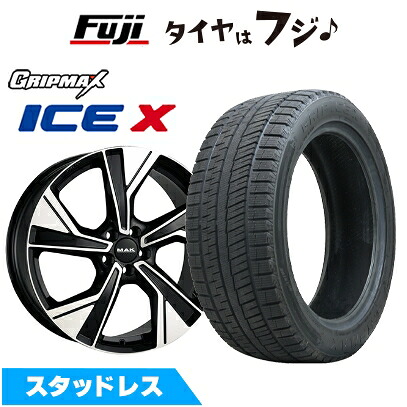 【新品】輸入車用 ボルボ(V60 クロスカントリー 2015-19) スタッドレスタイヤ ホイール4本セット 235/50R18 グリップマックス アイスX BSW ブラックサイドウォール(限定) MAK マルメ 7.5J 18インチ(送料無料)|フジ スペシャルセレクション