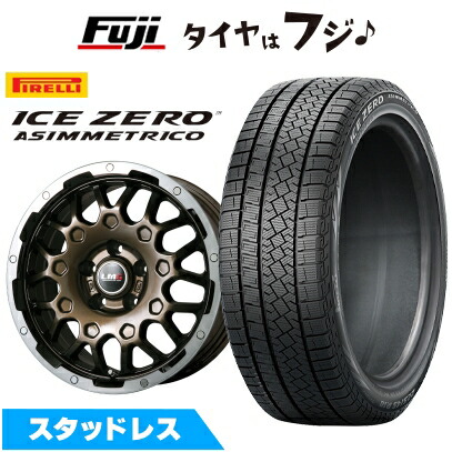 【新品国産車用5穴114.3】 スタッドレスタイヤ ホイール4本セット 215/60R17 ピレリ ウィンター アイスゼロアシンメトリコ レアマイスター LMG MS-9W ブロンズリムポリッシュ 6.5J 17インチ(送料無料)