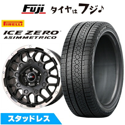 【新品国産車用5穴114.3】 スタッドレスタイヤ ホイール4本セット 215/60R17 ピレリ ウィンター アイスゼロアシンメトリコ レアマイスター LMG MS-9W ブラック/ブラッククリアリム 6.5J 17インチ(送料無料)