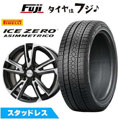 【新品】輸入車用 シトロエンC4 2022- スタッドレスタイヤ ホイール4本セット 215/65R16 ピレリ ウィンター アイスゼロアシンメトリコ ユーロテック ガヤ ソリ(ブラックポリッシュ) 6.5J 16インチ(送料無料)