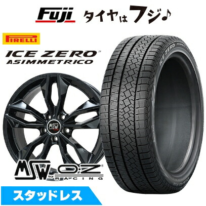 【新品】輸入車用 MINI（F65/F66） スタッドレスタイヤ ホイール4本セット 215/45R17 ピレリ ウィンター アイスゼロアシンメトリコ MSW by OZ Racing MSW 71(グロスブラック) 7.5J 17インチ(送料無料)