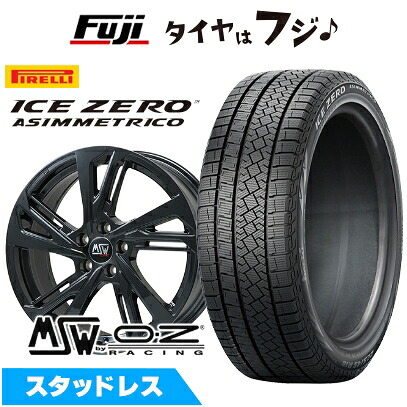 【新品】輸入車用 ボルボ（XC60） スタッドレスタイヤ ホイール4本セット 235/65R17 ピレリ ウィンター アイスゼロアシンメトリコ MSW by OZ Racing MSW 60(グロスブラック) 7.5J 17インチ(送料無料)