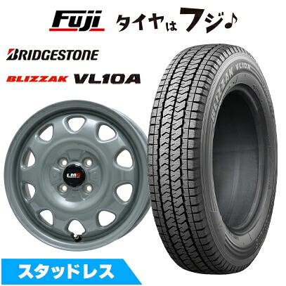 【新品】プロボックス/サクシード(リフトアップ) スタッドレスタイヤ ホイール4本セット 185/80R14 102/100N ブリヂストン ブリザック VL10A レアマイスター LMG OFF-STYLE(グレー) 5J 14インチ(送料無料)
