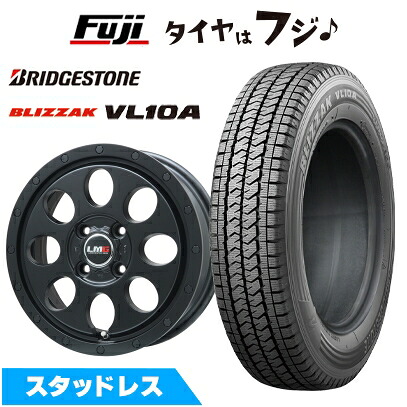 【新品】プロボックス/サクシード(160系) スタッドレスタイヤ ホイール4本セット 155/80R14 88/86N ブリヂストン ブリザック VL10A レアマイスター LMG CS-8 マットブラック 5J 14インチ(送料無料)｜フジ スペシャルセレクション 55,740円