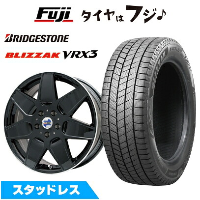 【新品】輸入車用 MINI(F54 JCW) スタッドレスタイヤ ホイール4本セット 225/40R18 ブリヂストン ブリザック VRX3 ケレナーズスポーツ M7(グロスブラック/リムポリッシュ) 7J 18インチ(送料無料)|フジ スペシャルセレクション