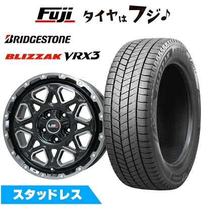 【新品国産車用5穴114.3】 スタッドレスタイヤ ホイール4本セット 215/70R16 ブリヂストン ブリザック VRX3 レアマイスター LMG モンタグナ(ブラックポリッシュ/ブラッククリア) 7J 16インチ(送料無料)|フジ スペシャルセレクション