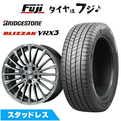 【新品】クラウンスポーツ/クラウンエステート スタッドレスタイヤ ホイール4本セット 235/60R18 ブリヂストン ブリザック VRX3 レアマイスター LF-FORCE クロームハイパーシルバーR14ボルト 7.5J 18インチ(送料無料)