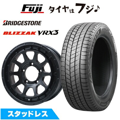 【新品】ジムニーシエラ/ジムニーノマド スタッドレスタイヤ ホイール4本セット 215/70R16 ブリヂストン ブリザック VRX3 レアマイスター LMG DIEZ マットブラック 5.5J 16インチ(送料無料)