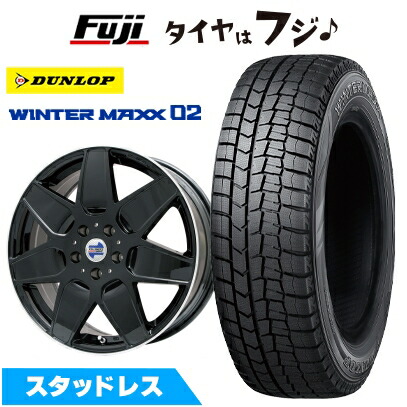 【新品】輸入車用 MINI（F60 JCW） スタッドレスタイヤ ホイール4本セット 225/50R18 ダンロップ ウインターマックス 02 WM02 ケレナーズスポーツ M7(グロスブラック/リムポリッシュ) 7J 18インチ(送料無料)