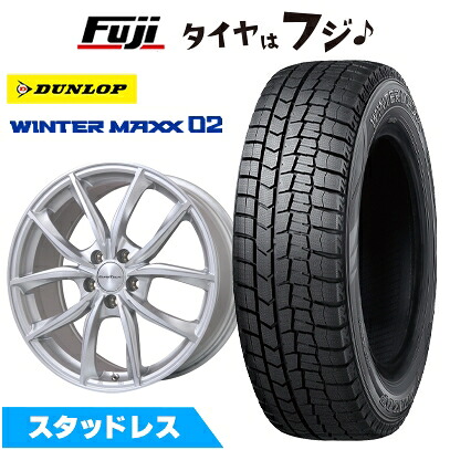 【新品】輸入車用 プジョー508 2018- スタッドレスタイヤ ホイール4本セット 215/55R17 ダンロップ ウインターマックス 02 WM02 ユーロテック VP-LINE(シルバーポリッシュ) 7J 17インチ(送料無料)