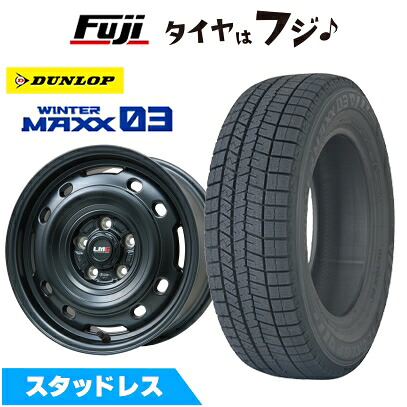 【新品】30系アルファード/ヴェルファイア等 スタッドレスタイヤ ホイール4本セット 215/65R16 ダンロップ ウインターマックス 03 WM03 レアマイスター LMG OFF-STYLE 2 (マットブラック) 7J 16インチ(送料無料)｜フジ スペシャルセレクション