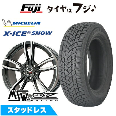 【新品】輸入車用 ベンツEクラス（W214） スタッドレスタイヤ ホイール4本セット 225/55R18 ミシュラン エックスアイス スノー MSW by OZ Racing MSW 73(グロスダークグレーポリッシュ) 8J 18インチ(送料無料)