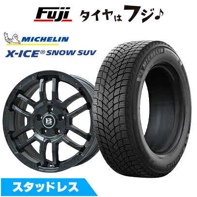 【新品国産車用5穴114.3】 スタッドレスタイヤ ホイール4本セット 225/65R17 ミシュラン エックスアイス スノー SUV ビッグウエイ B-LUGNAS FRD(マットブラック) 7J 17インチ(送料無料)｜フジ スペシャルセレクション