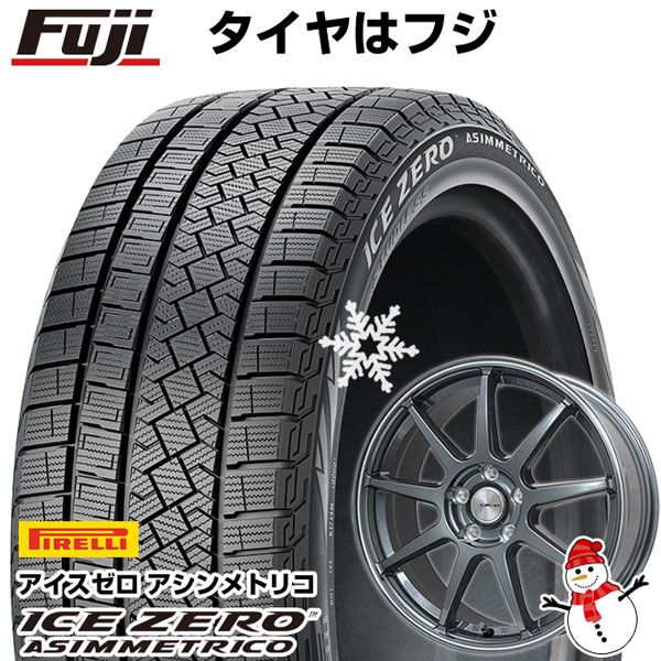 【新品】30系アルファード/ヴェルファイア等 スタッドレスタイヤ ホイール4本セット 215/65R16 ピレリ ウィンター アイスゼロアシンメトリコ レアマイスター LMスポーツ LM-QR ガンメタ/ラインポリッシュ 7J 16インチ(送料無料)